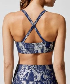 Luxe Festival Wear Co-ords Luxe Metallic Snake Yoga Set | Blue