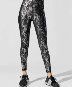 Luxe Festival Wear Luxe Metallic Snake Yoga Set | Black Co-ords