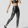 Luxe Festival Wear Luxe Metallic Snake Yoga Set | Black Co-ords