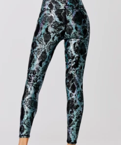 Luxe Festival Wear Luxe Metallic Snake Yoga Set | Green Co-ords