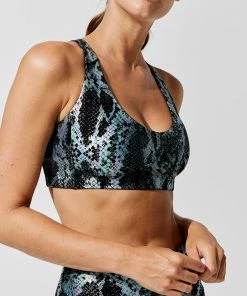 Luxe Festival Wear Luxe Metallic Snake Yoga Set | Green Co-ords