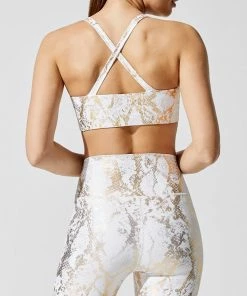 Luxe Festival Wear Luxe Metallic Snake Yoga Set | White Co-ords