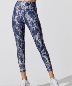 Luxe Festival Wear Co-ords Luxe Metallic Snake Yoga Set | Blue