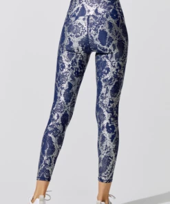 Luxe Festival Wear Co-ords Luxe Metallic Snake Yoga Set | Blue