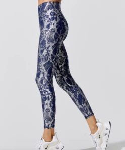 Luxe Festival Wear Co-ords Luxe Metallic Snake Yoga Set | Blue