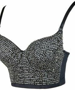 Luxe Festival Wear Luxe Rhinestone Bustier Black