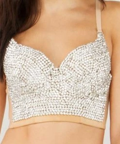 Luxe Festival Wear Luxe Rhinestone Bustier Nude Disco Collection