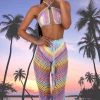 Luxe Festival Wear Festival Collection Luxe Festival Flower Child Crochet Pastel Two Piece Pant Set
