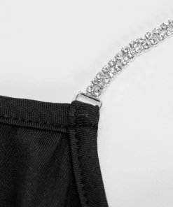Luxe Festival Wear Luxe Rhinestone Strap Bodysuit