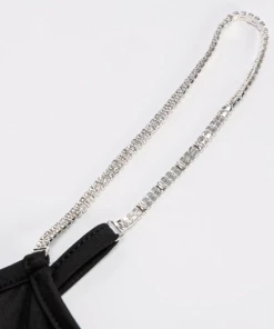 Luxe Festival Wear Luxe Rhinestone Strap Bodysuit