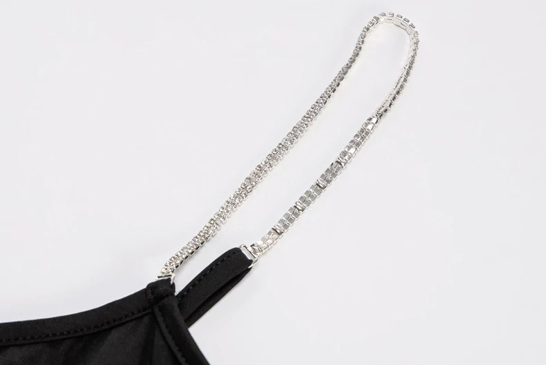 Luxe Festival Wear Luxe Rhinestone Strap Bodysuit
