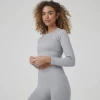 Luxe Festival Wear Co-ords Luxe Lounge "Rachel" Ribbed Two Piece Yoga Tracksuit | Light Grey