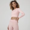 Luxe Festival Wear Co-ords Luxe Lounge "Rachel" Ribbed Two Piece Yoga Tracksuit | Pink