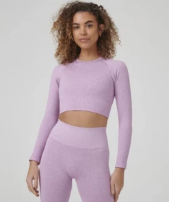 Luxe Festival Wear Luxe Lounge "Rachel" Ribbed Two Piece Yoga Tracksuit | Lilac Co-ords