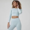 Luxe Festival Wear Luxe Lounge "Rachel" Ribbed Two Piece Yoga Tracksuit | Blue