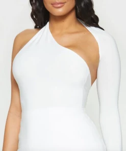 Luxe Festival Wear Tops Luxe Wrap Sleeve Asymmetrical Bodysuit