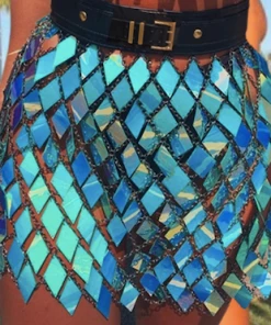 Luxe Festival Wear Luxe Festival Shimmering Diamond Disc Sequin Two Piece | Turquoise