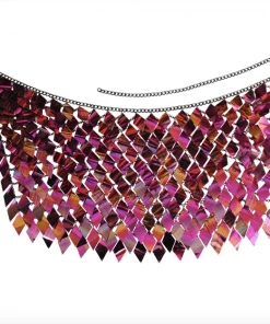 Luxe Festival Wear Luxe Festival Shimmering Diamond Disc Sequin Two Piece | Hot Pink Festival Collection