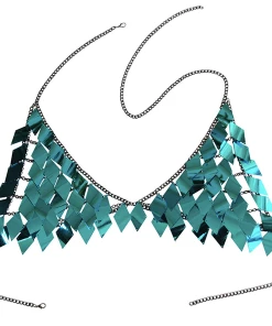 Luxe Festival Wear Luxe Festival Shimmering Diamond Disc Sequin Two Piece | Turquoise