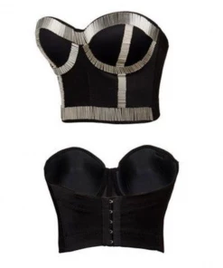 Luxe Festival Wear Luxe Wakanda Beaded Bustier | Gold Tops