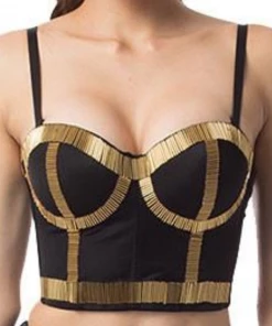 Luxe Festival Wear Tops Luxe Wakanda Beaded Bustier | Silver