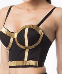 Luxe Festival Wear Luxe Wakanda Beaded Bustier | Gold Tops
