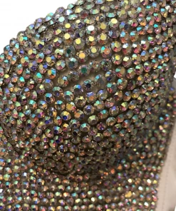 Luxe Festival Wear Luxe Rhinestone Bustier White Disco Collection