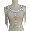 Luxe Festival Wear Luxe Rhinestone Harness Top Silver Festival Collection
