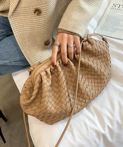 Luxe Festival Wear Luxe 'Emma' Woven Clutch Bag | Beige Accessories