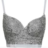 Luxe Festival Wear Luxe Rhinestone Bustier White Disco Collection