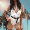 Luxe Festival Wear Festival Collection Luxe Moon & Stars Sheer White Mini Dress