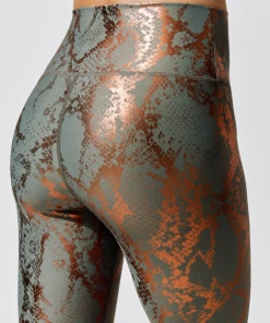 Luxe Festival Wear Luxe Metallic Snake Yoga Set | Bronze Activewear