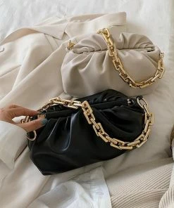 Luxe Festival Wear Accessories Luxe'Sienna' Gold Chain Clutch Bag