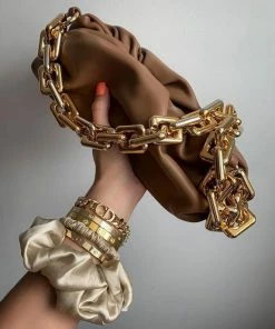 Luxe Festival Wear Accessories Luxe'Sienna' Gold Chain Clutch Bag