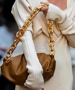 Luxe Festival Wear Accessories Luxe'Sienna' Gold Chain Clutch Bag