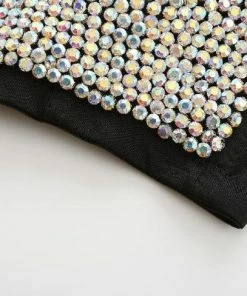 Luxe Festival Wear Luxe Rhinestone Bustier | Black, Silver, White, Nude