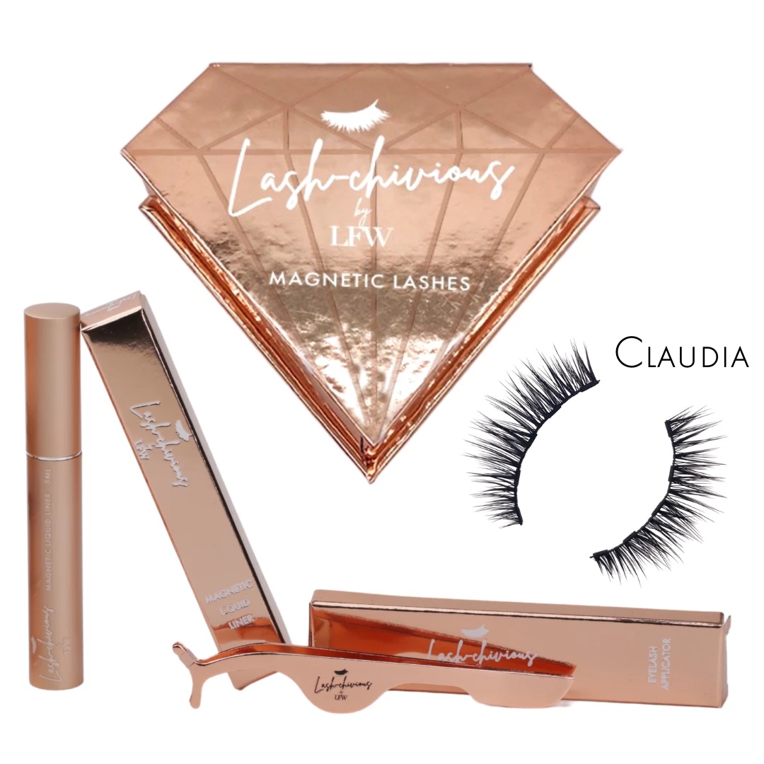 Luxe Festival Wear Lash-chivious “CLAUDIA" Luxury Magnetic Eyelashes & Magnetic Eyeliner Kit