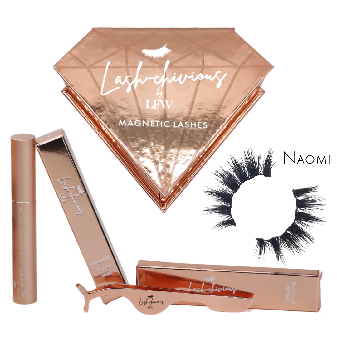 Luxe Festival Wear Lash-chivious “NAOMI" Luxury Magnetic Eyelashes & Magnetic Eyeliner Kit