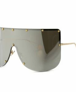Luxe Festival Wear Festival Collection Luxe Oversized Techno Wraparound Mirrored Shades