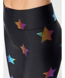 Luxe Festival Wear Luxe Activewear Rainbow Foil Star Leggings