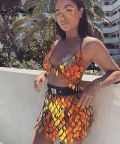 Luxe Festival Wear Festival Collection Luxe Festival Shimmering Diamond Disc Sequin Two Piece | Lilac