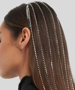 Luxe Festival Wear Luxe Silver Rhinestone Cascade Headband Festival Collection