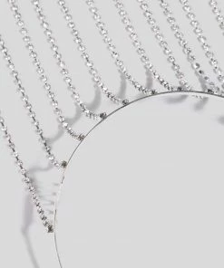 Luxe Festival Wear Luxe Silver Rhinestone Cascade Headband Festival Collection
