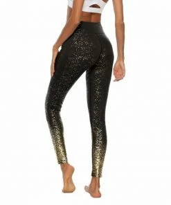 Luxe Festival Wear Luxe Activewear Gold Sparkle Leggings