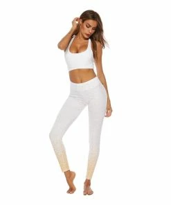 Luxe Festival Wear Luxe Activewear Gold Sparkle Leggings