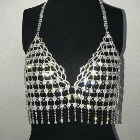 Luxe Festival Wear Diamante Tassel Bra