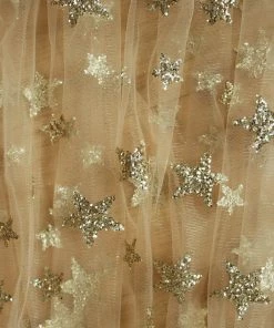 Luxe Festival Wear Luxe Festival Glitter Star Sheer Maxi Dress | Gold