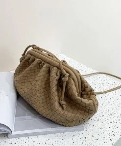 Luxe Festival Wear Luxe 'Emma' Woven Clutch Bag | Beige Accessories