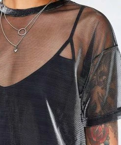 Luxe Festival Wear Luxe Activewear Sheer Iridescent Tee