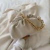 Luxe Festival Wear Accessories Luxe 'Sienna' Gold Chain Clutch Bag | Cream